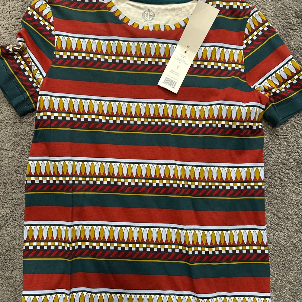 Tory Burch Multicolor Patterned Tee